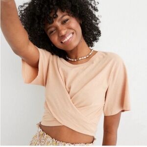 Aerie Wrap tee EUC